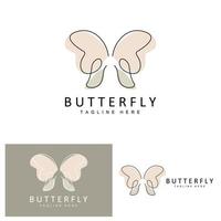 logotipo de mariposa, diseño animal con hermosas alas, animales decorativos, marcas de productos vector