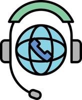 World Call Center Vector Icon