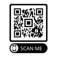 Qr code icon. QR code scanning. Vector illustration. Illustration of a qr code, suitable for use in technology design