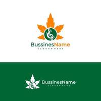 Music Cannabis logo vector template. Creative Cannabis logo design concepts