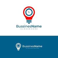 Bulb Time logo vector template. Creative Bulb logo design concepts