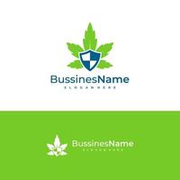 Shield Cannabis logo vector template. Creative Cannabis logo design concepts