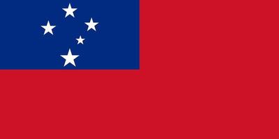 Flag of the Independent State of Samoa. Western SAMOA. State symbol illustration. photo