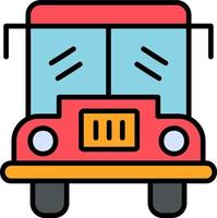 icono de vector de autobús escolar