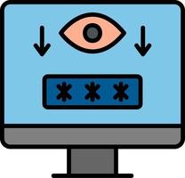 Computer Spyware Vector Icon