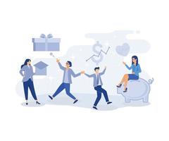 Employee benefits and compensation for staff advantage, reward to motivate employee concept,modern flat vector illustration