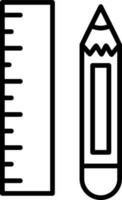 Pencil And Ruler Vector Icon