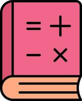 icono de vector de libro de matemáticas