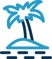 Palm Island Vector Icon Design