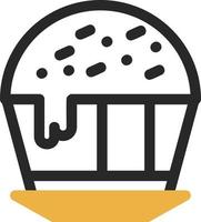 diseño de icono de vector de cupcake de chocolate