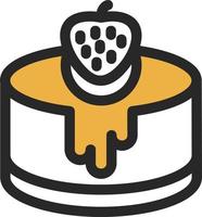 Strawaberry Cake Vector Icon Design
