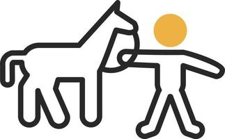 diseño de icono de vector de jinete de caballo