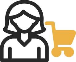 diseño de icono de vector de compras de mujer