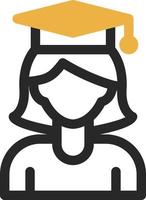 diseño de icono de vector de dama graduada