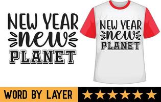 Happy new year svg t shirt design vector