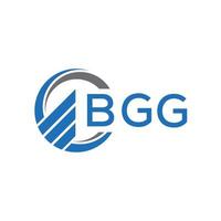BGG Flat accounting logo design on white background. BGG creative initials Growth graph letter logo concept. BGG business finance logo design. vector