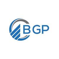 BGP Flat accounting logo design on white background. BGP creative initials Growth graph letter logo concept. BGP business finance logo design. vector