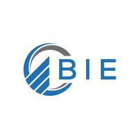 BIE Flat accounting logo design on white background. BIE creative initials Growth graph letter logo concept. BIE business finance logo design. vector