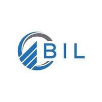 BIL Flat accounting logo design on white background. BIL creative initials Growth graph letter logo concept. BIL business finance logo design. vector