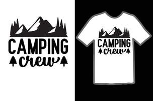 Camping crew svg t shirt design vector