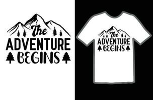 el aventuras comienza svg t camisa diseño vector