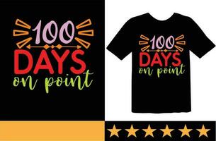 100 día de colegio svg t camisa diseño vector