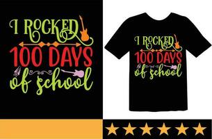 100 Day of school svg t shirt design vector