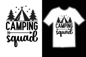 Camping squad svg t shirt design vector