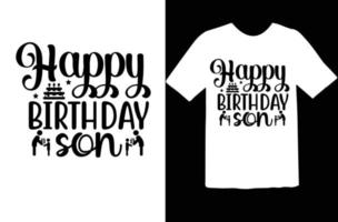 cumpleaños svg t camisa diseño vector