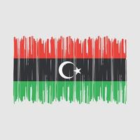 pincel de bandera de libia vector