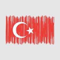 Turkey Flag Brush vector