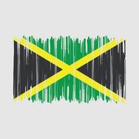 cepillo de bandera de jamaica vector