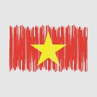 cepillo de bandera de vietnam vector