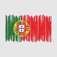 pincel de bandera de portugal vector