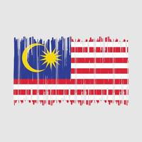 Malaysia Flag Brush vector