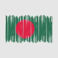 cepillo de bandera de bangladesh vector