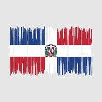 pincel de bandera de república dominicana vector