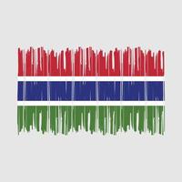 pincel de bandera de gambia vector