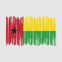 pincel de bandera de guinea bissau vector