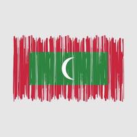 Maldives Flag Brush vector