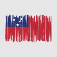 Samoa Flag Brush vector