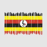 Uganda Flag Brush vector