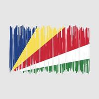 cepillo de la bandera de seychelles vector