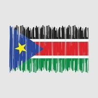 South Sudan Flag Brush vector