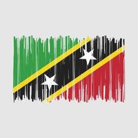 Saint Kitts Flag Brush vector