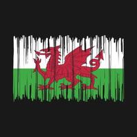 Wales Flag Brush vector