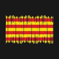 cepillo de la bandera de cataluña vector