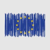 cepillo de bandera europea vector