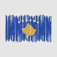 pincel de bandera de kosovo vector