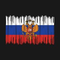 cepillo de bandera de rusia vector